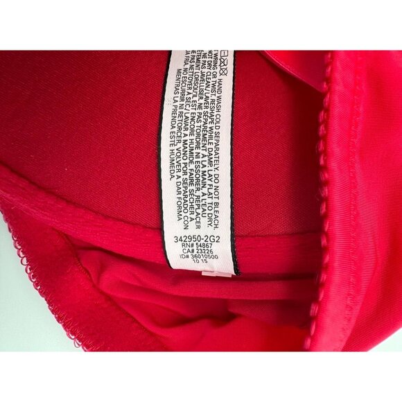 Victorias Secret Dream Angels Padded Demi Bra 34DD Cherry Red Strappy Underwire - Picture 6 of 6